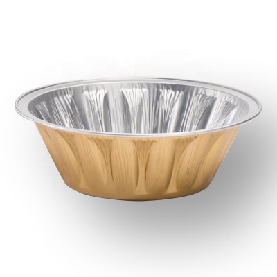 550ml disposable colorful aluminum foil fruit cup salad container dessert cup with plastic lid