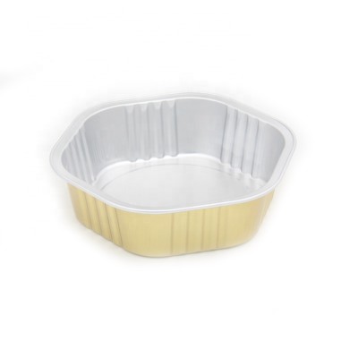 330ml disposable take away cake container aluminum baking trays with plastic lid