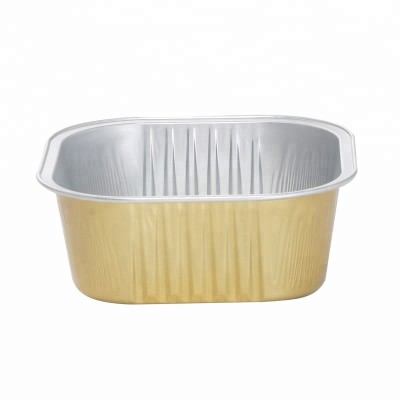 ST-300 Gold Color Aluminium Foil Tray for Wet pet food tray