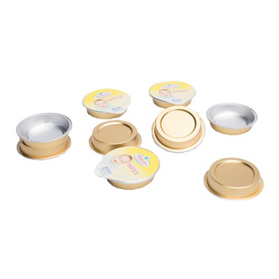 Gold Small Round Sealable Aluminium Foil trays for Cheese